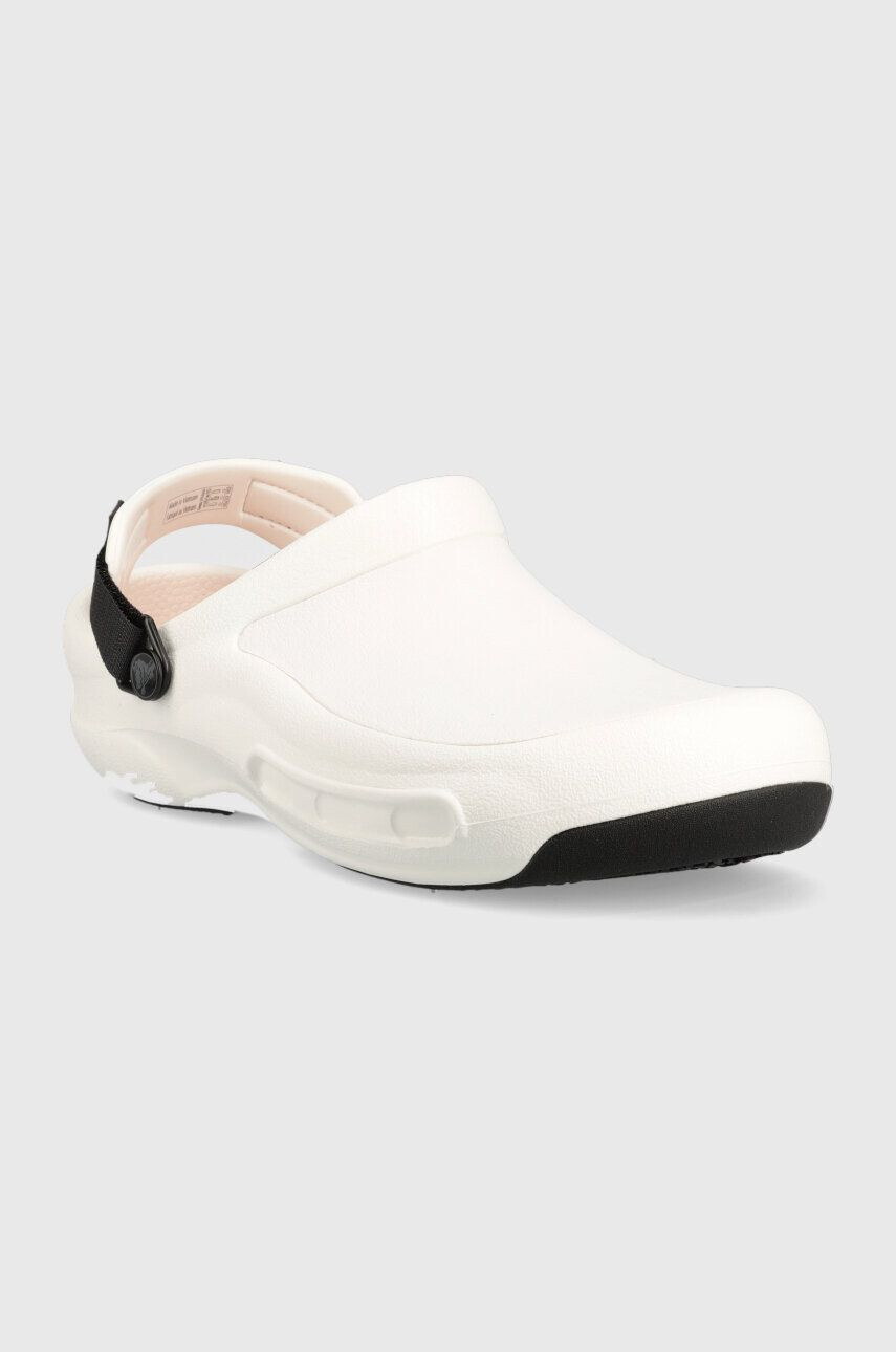 Crocs papuci Bistro Pro Lite Ride Clog culoarea alb 205669 - Pled.ro