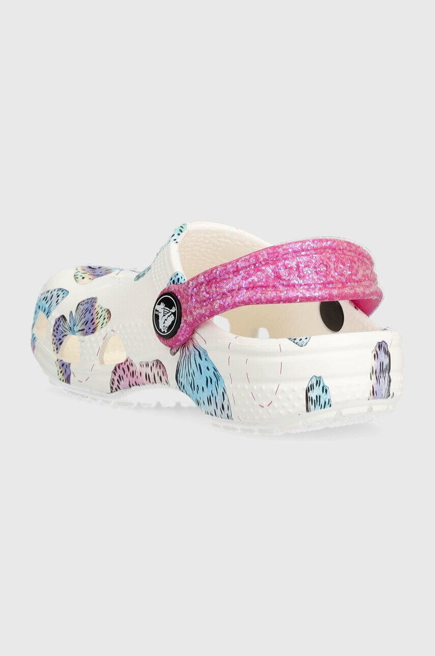 Crocs papuci BUTTERFLY CLOG culoarea alb - Pled.ro