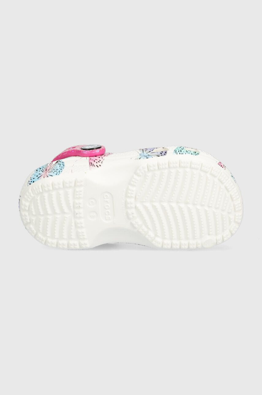 Crocs papuci BUTTERFLY CLOG culoarea alb - Pled.ro