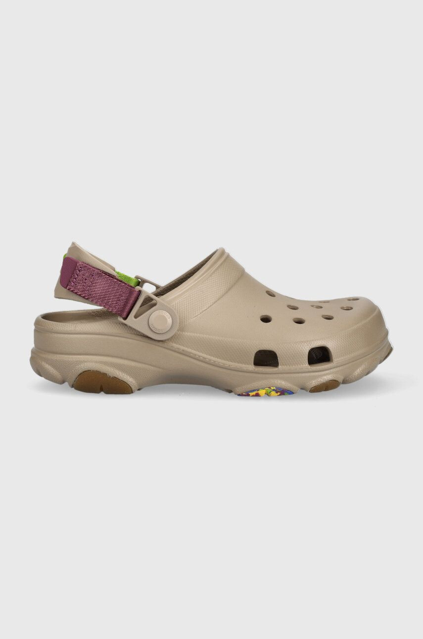 Crocs papuci Classic All Terrain Clog femei culoarea maro - Pled.ro