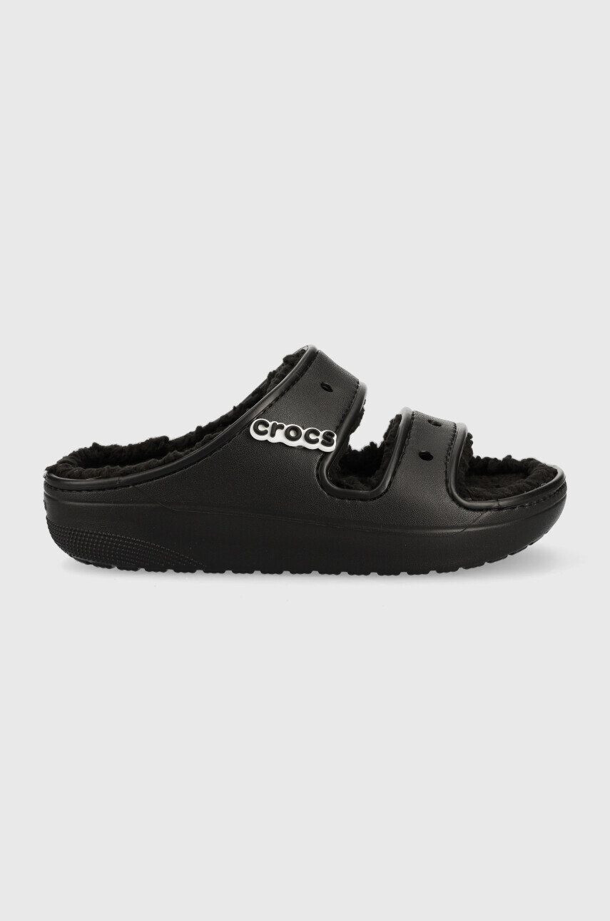 Crocs papuci Classic Cozzzy Sandal culoarea negru 207446.060-BLK.BLK - Pled.ro