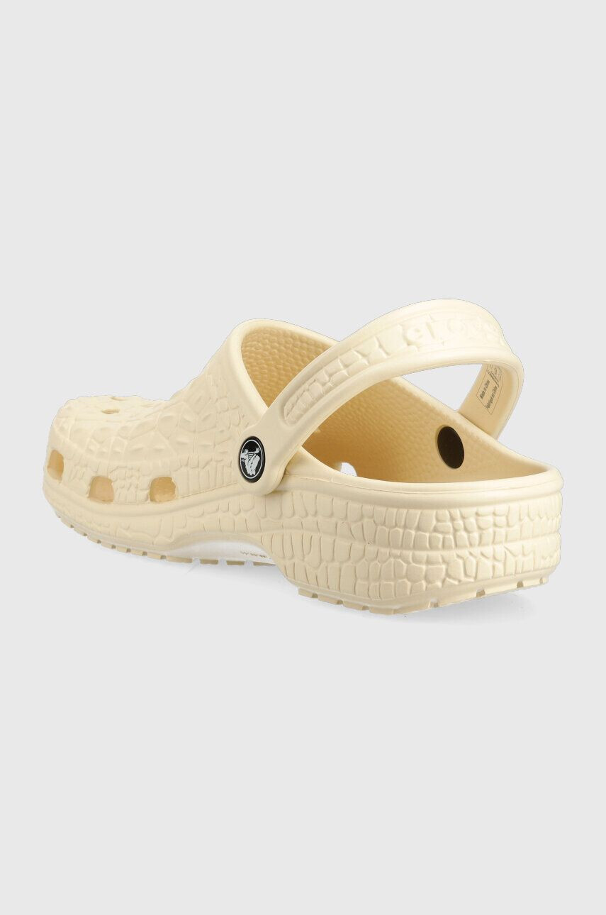 Crocs papuci Classic Croskin Clog femei culoarea bej 206873 - Pled.ro