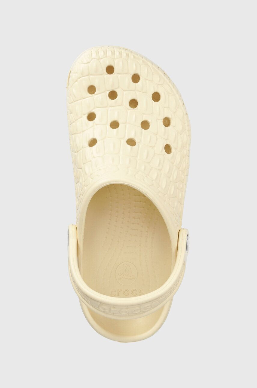 Crocs papuci Classic Croskin Clog femei culoarea bej 206873 - Pled.ro