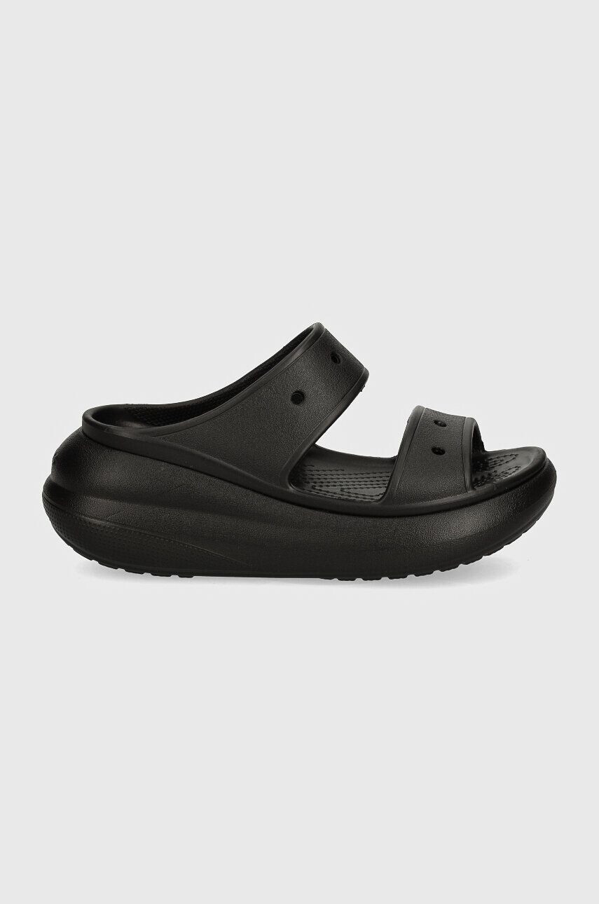 Crocs papuci Classic Crush Sandal femei culoarea negru cu platforma 207670 207670.001-001 - Pled.ro