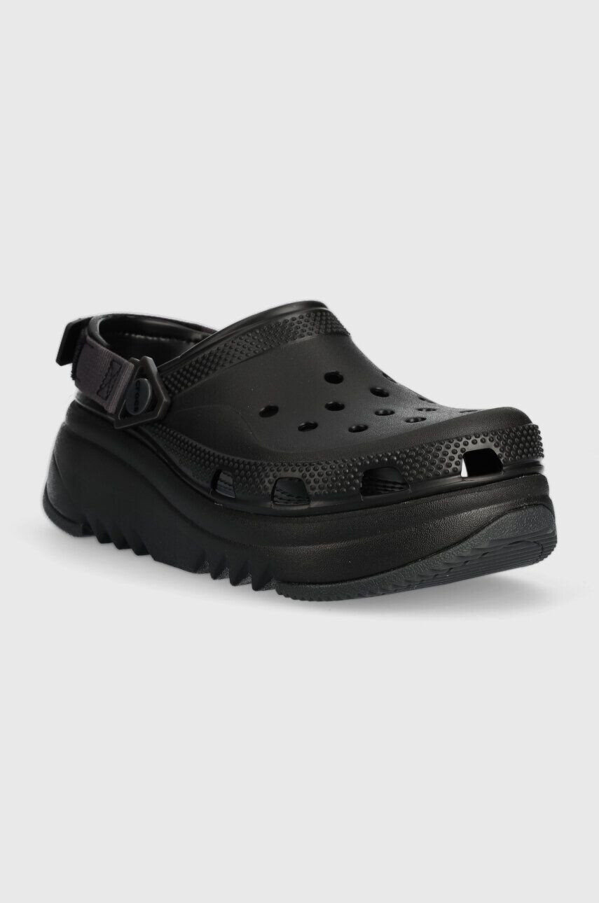 Crocs papuci Classic Hiker Xscape Clog femei culoarea negru cu platforma 208365 - Pled.ro