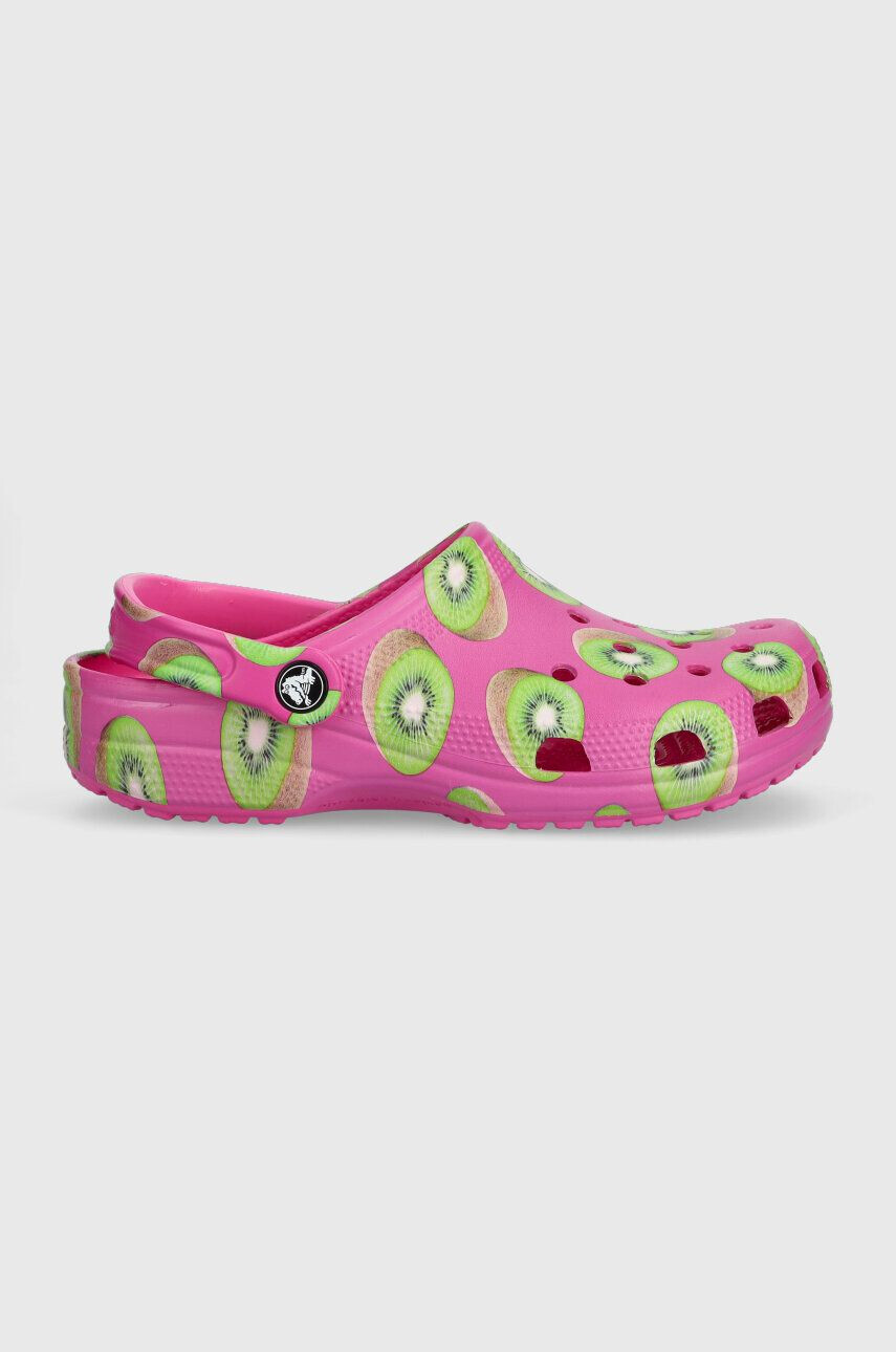 Crocs papuci Classic Hyper Real Clog femei culoarea roz 208343 208343.312-312 - Pled.ro