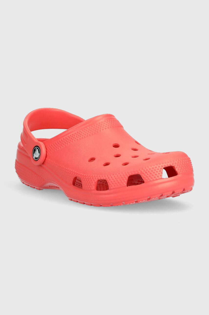 Crocs papuci CLASSIC KIDS CLOG culoarea rosu - Pled.ro