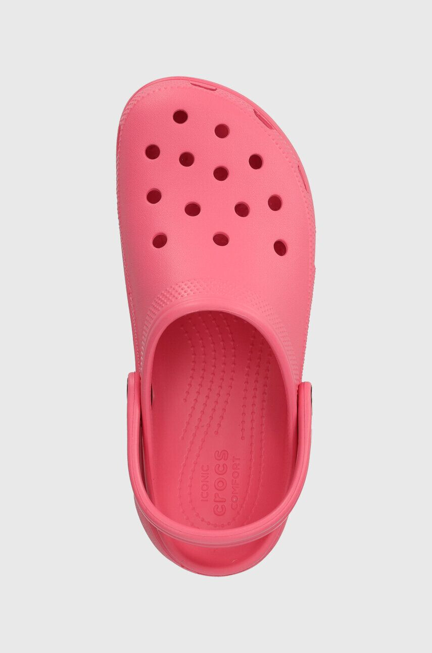 Crocs papuci Classic Platform Clog femei culoarea roz cu platforma 206750 - Pled.ro