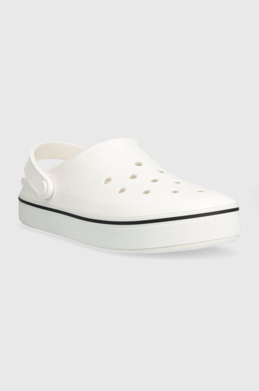 Crocs papuci Crocband Clean Clog culoarea alb 208371 - Pled.ro