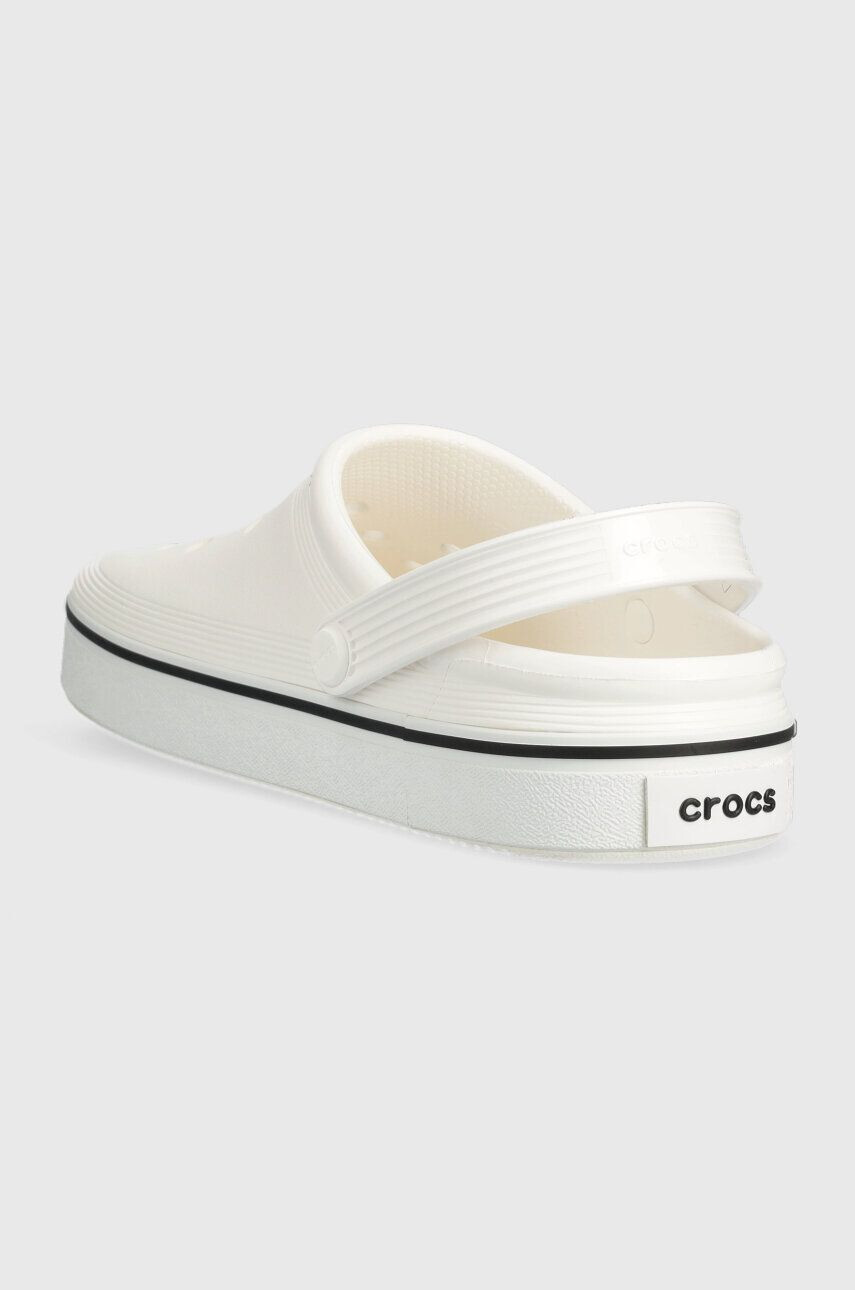 Crocs papuci Crocband Clean Clog culoarea alb 208371 - Pled.ro