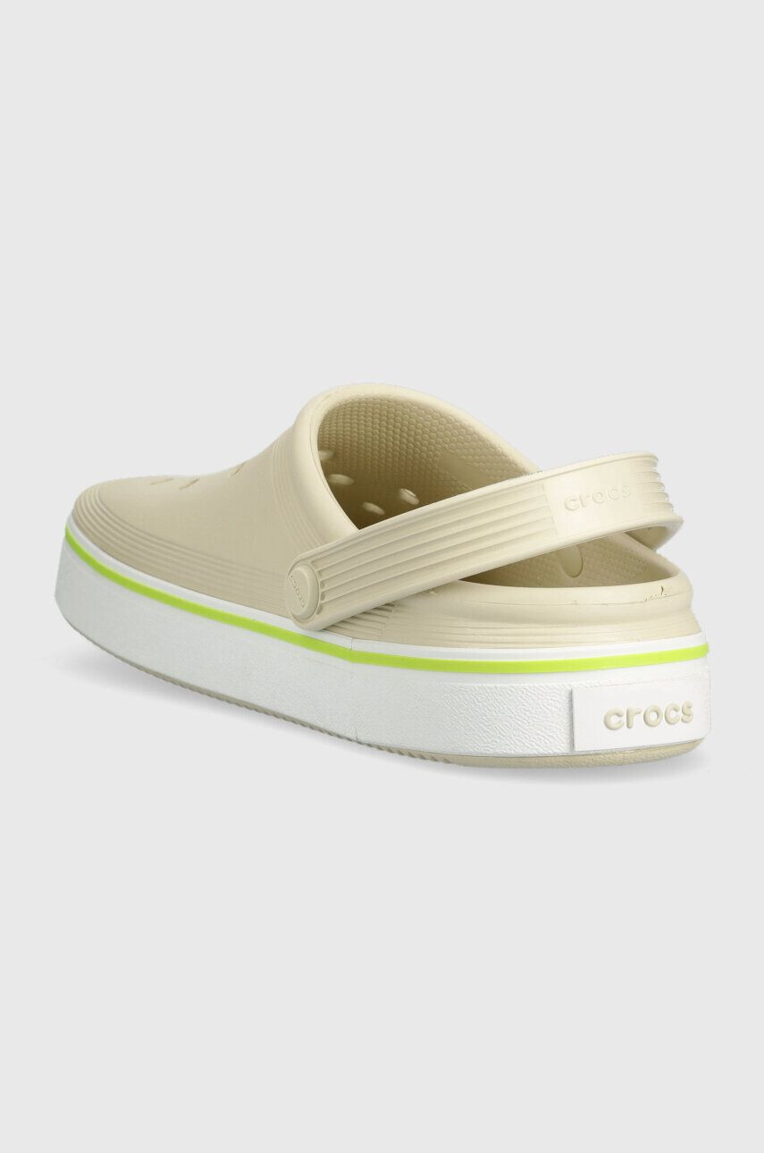 Crocs papuci Crocband Clean Clog femei culoarea bej 208371 - Pled.ro