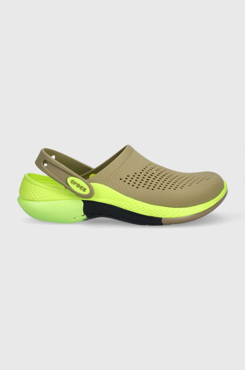 Crocs papuci Literide 360 Ombre Marbled Clog femei culoarea verde 208281 - Pled.ro