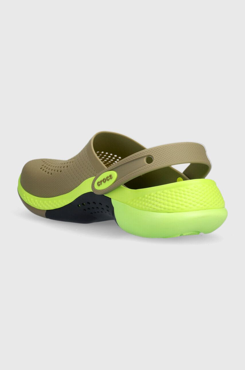 Crocs papuci Literide 360 Ombre Marbled Clog femei culoarea verde 208281 - Pled.ro