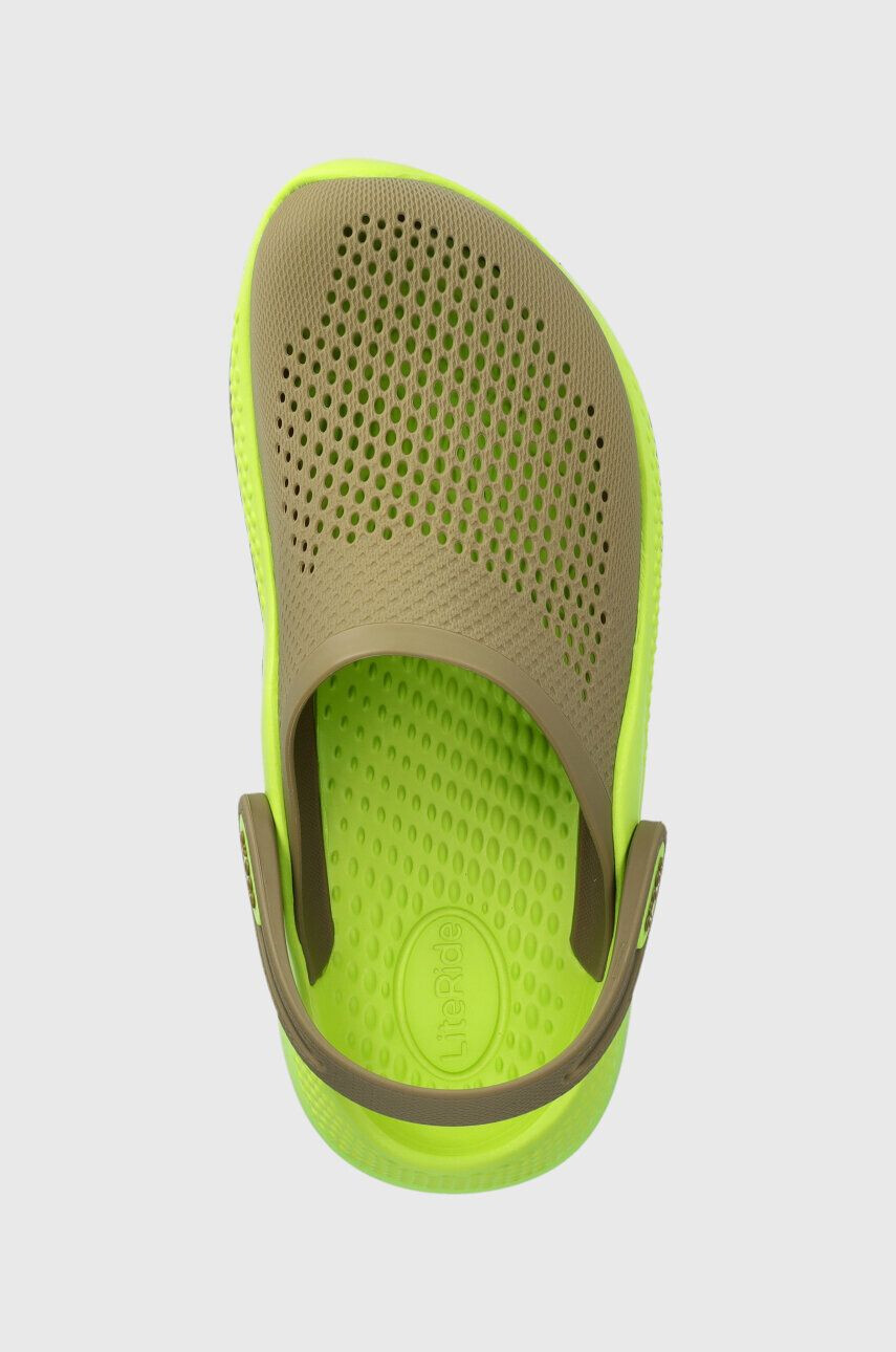 Crocs papuci Literide 360 Ombre Marbled Clog femei culoarea verde 208281 - Pled.ro