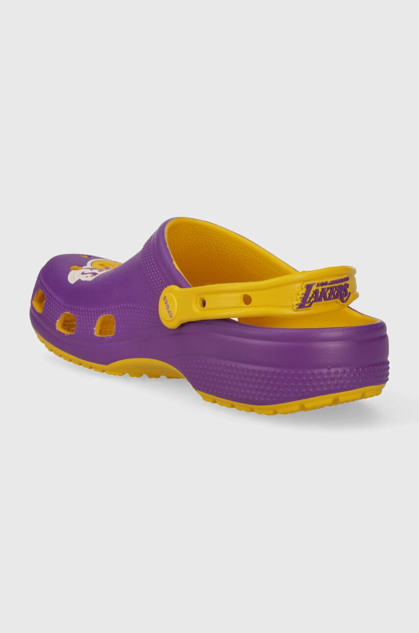 Crocs papuci NBA Los Angeles Lakers Classic Clog culoarea violet 208650 - Pled.ro