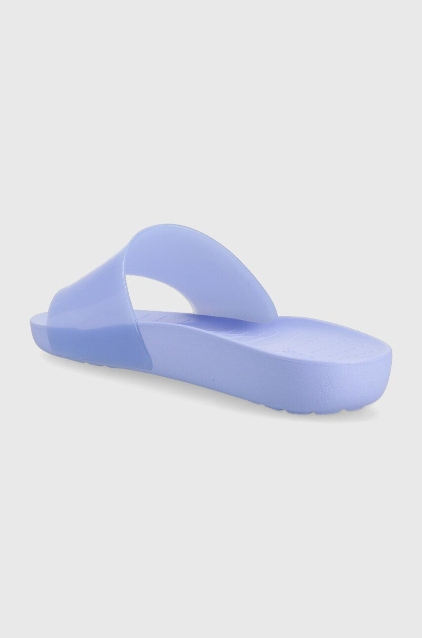 Crocs papuci Splash Glossy Slide femei culoarea violet 208538 - Pled.ro