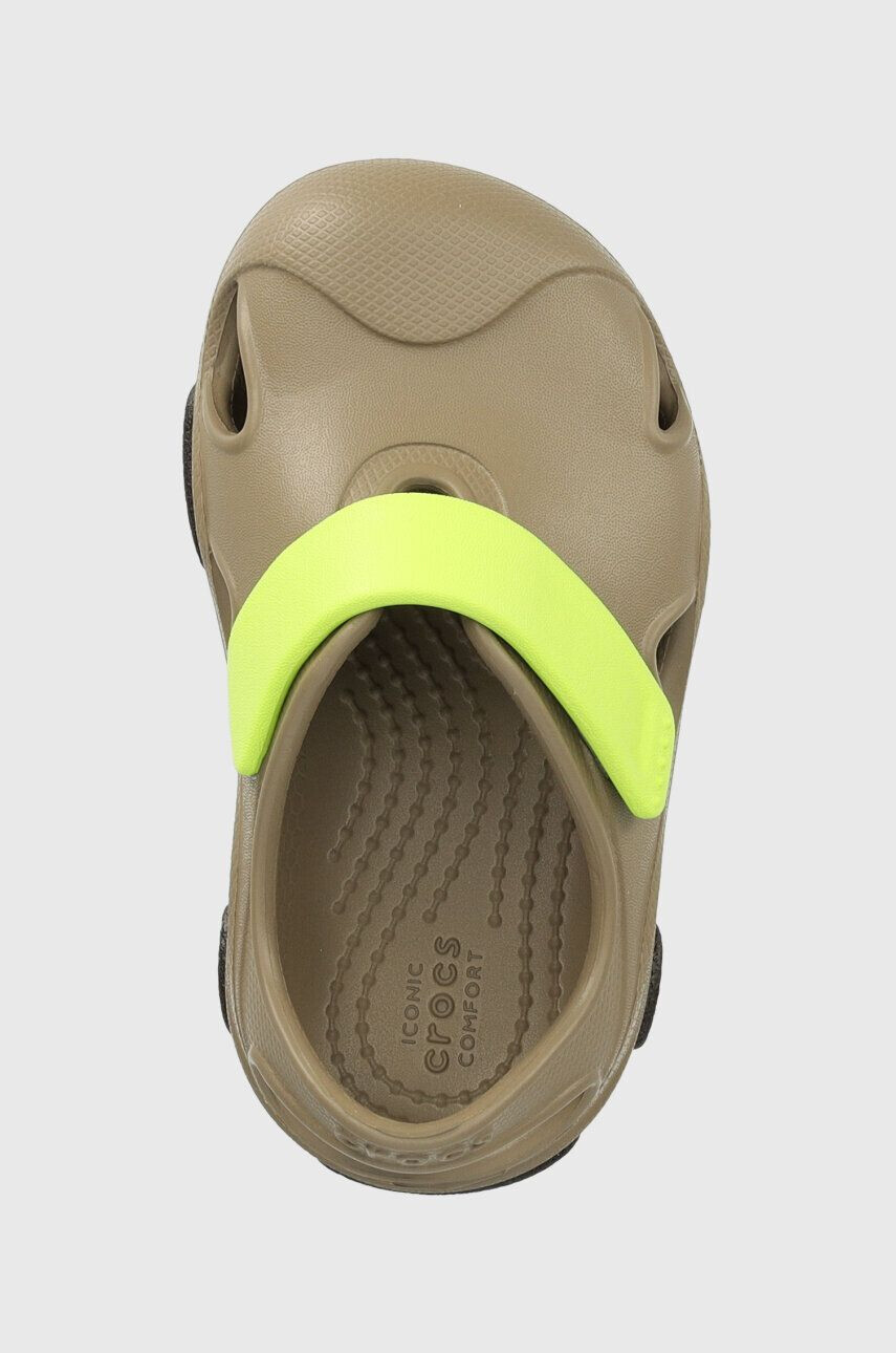 Crocs sandale copii ALL TERRAIN FISHERMAN SANDAL culoarea verde - Pled.ro