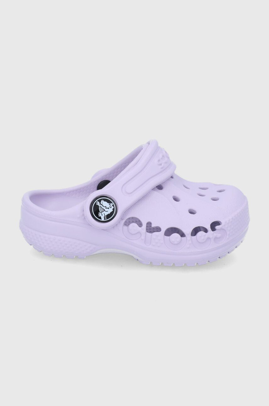 Crocs slapi copii culoarea negru - Pled.ro