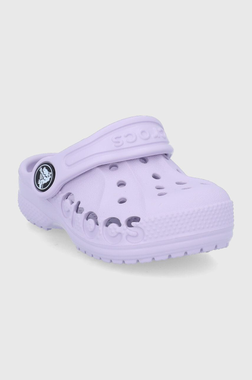 Crocs slapi copii culoarea negru - Pled.ro