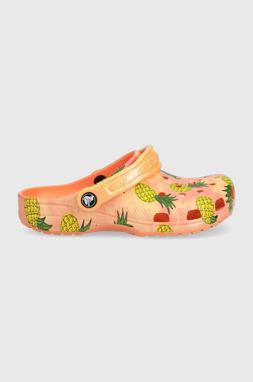 Crocs slapi copii culoarea portocaliu - Pled.ro