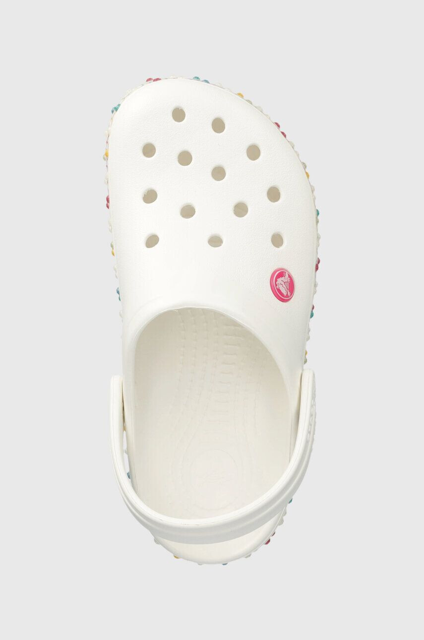 Crocs slapi copii culoarea alb - Pled.ro