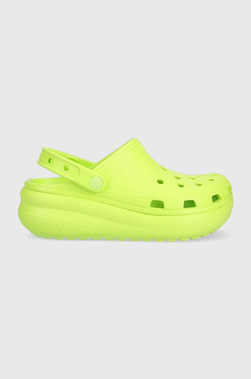 Crocs slapi copii culoarea verde - Pled.ro