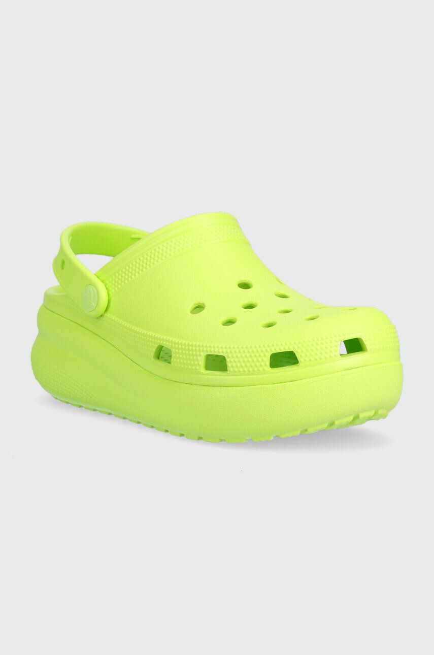 Crocs slapi copii culoarea verde - Pled.ro