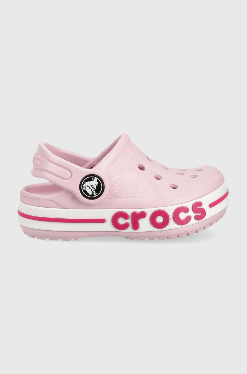 Crocs slapi copii culoarea gri - Pled.ro