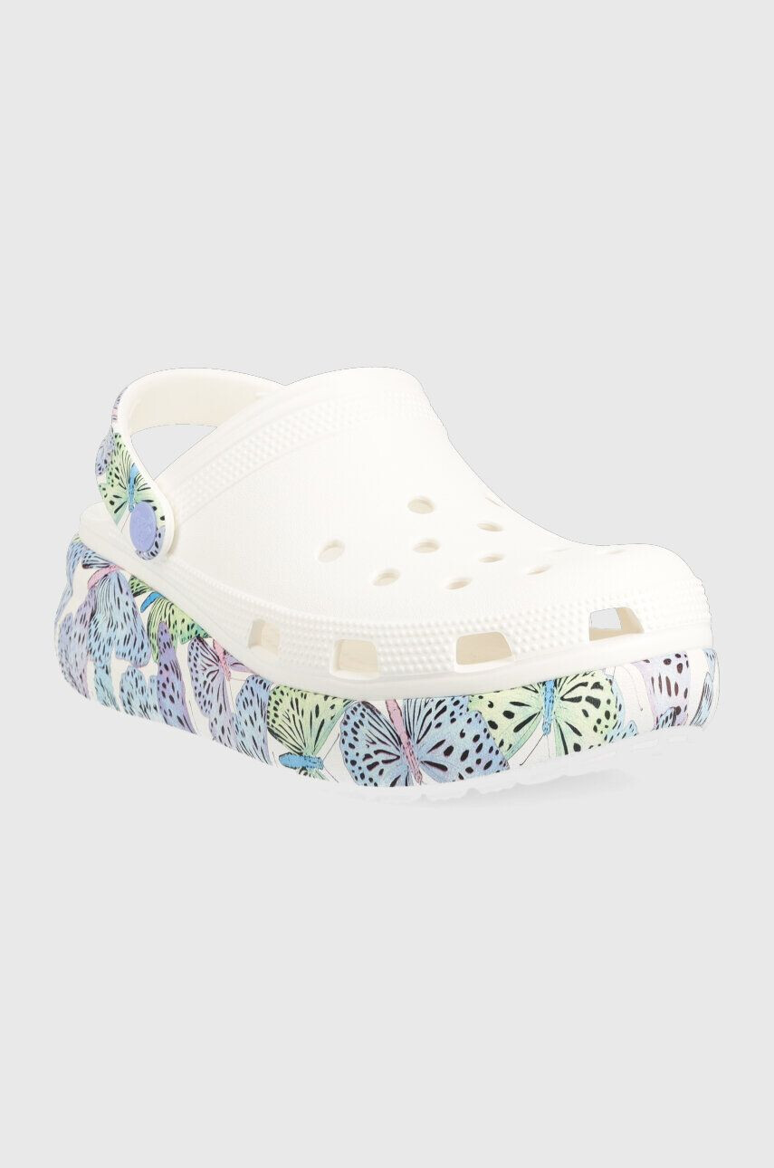 Crocs slapi copii culoarea alb - Pled.ro