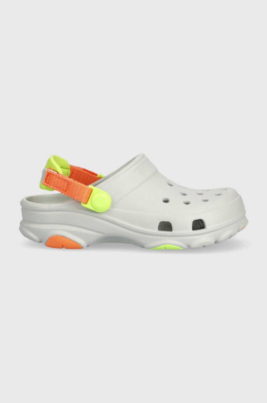 Crocs slapi copii CLASSIC ALL TERAIN culoarea gri - Pled.ro