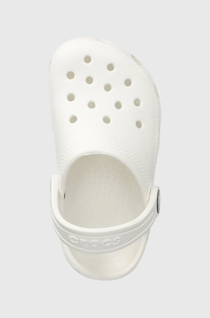 Crocs slapi copii Classic Clog culoarea alb - Pled.ro