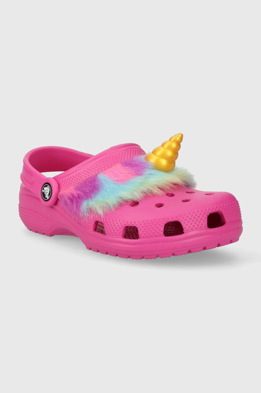 Crocs slapi copii Classic I Am Unicorn culoarea roz - Pled.ro