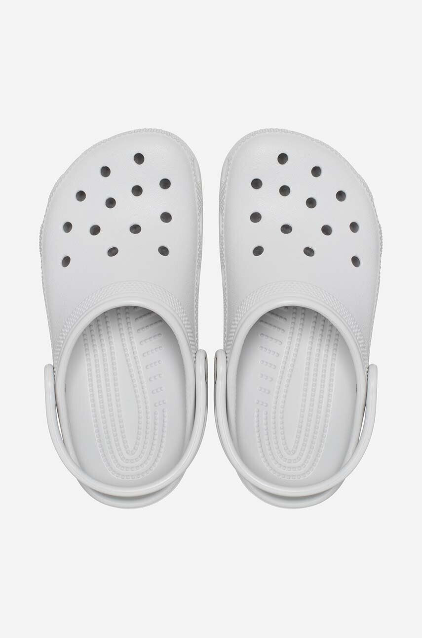 Crocs slapi Classic Kids Clog culoarea gri - Pled.ro