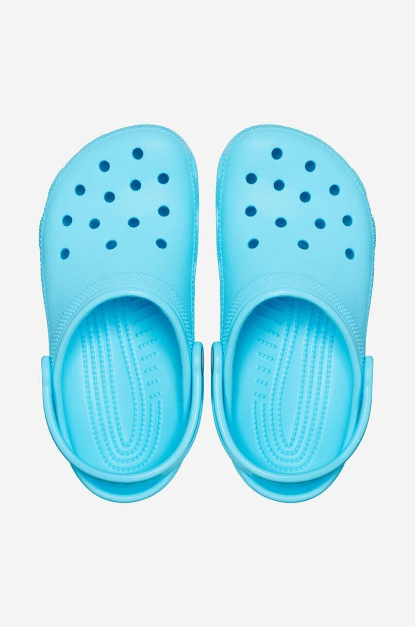 Crocs slapi Classic Kids Clog culoarea turcoaz - Pled.ro