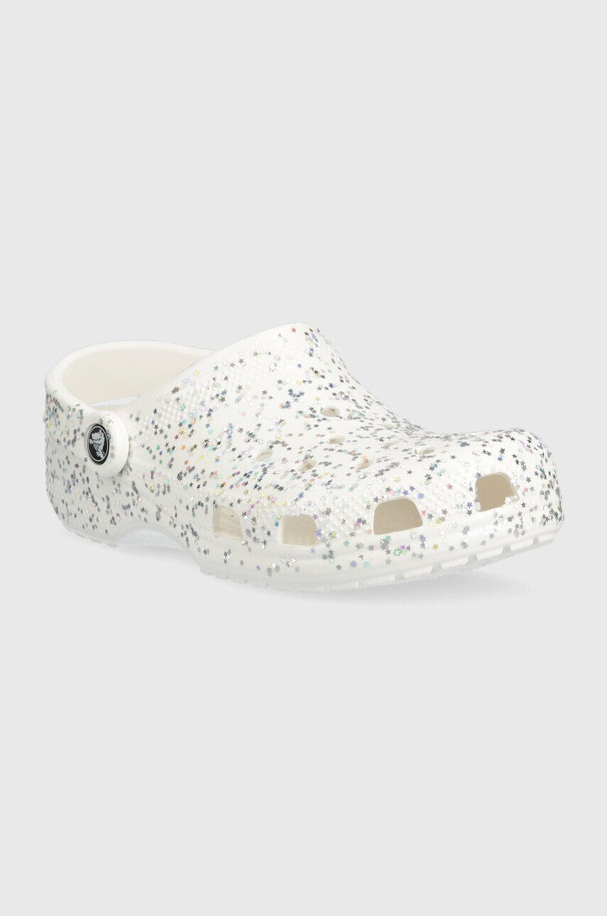 Crocs slapi copii CLASSIC STARRY GLITTER culoarea argintiu - Pled.ro