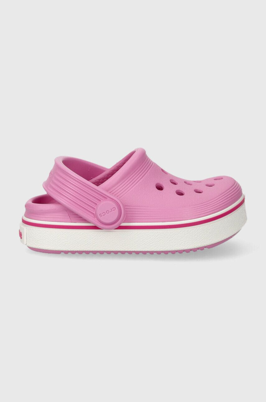 Crocs slapi copii CROCBAND CLEAN CLOG culoarea roz - Pled.ro