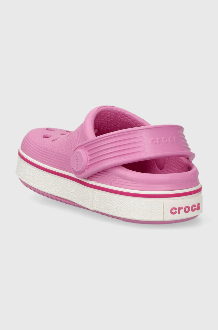 Crocs slapi copii CROCBAND CLEAN CLOG culoarea roz - Pled.ro