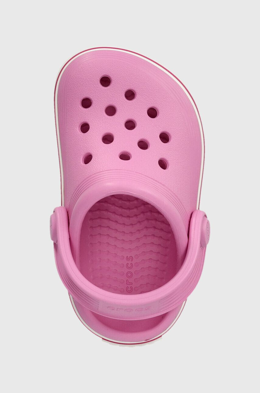 Crocs slapi copii CROCBAND CLEAN CLOG culoarea roz - Pled.ro