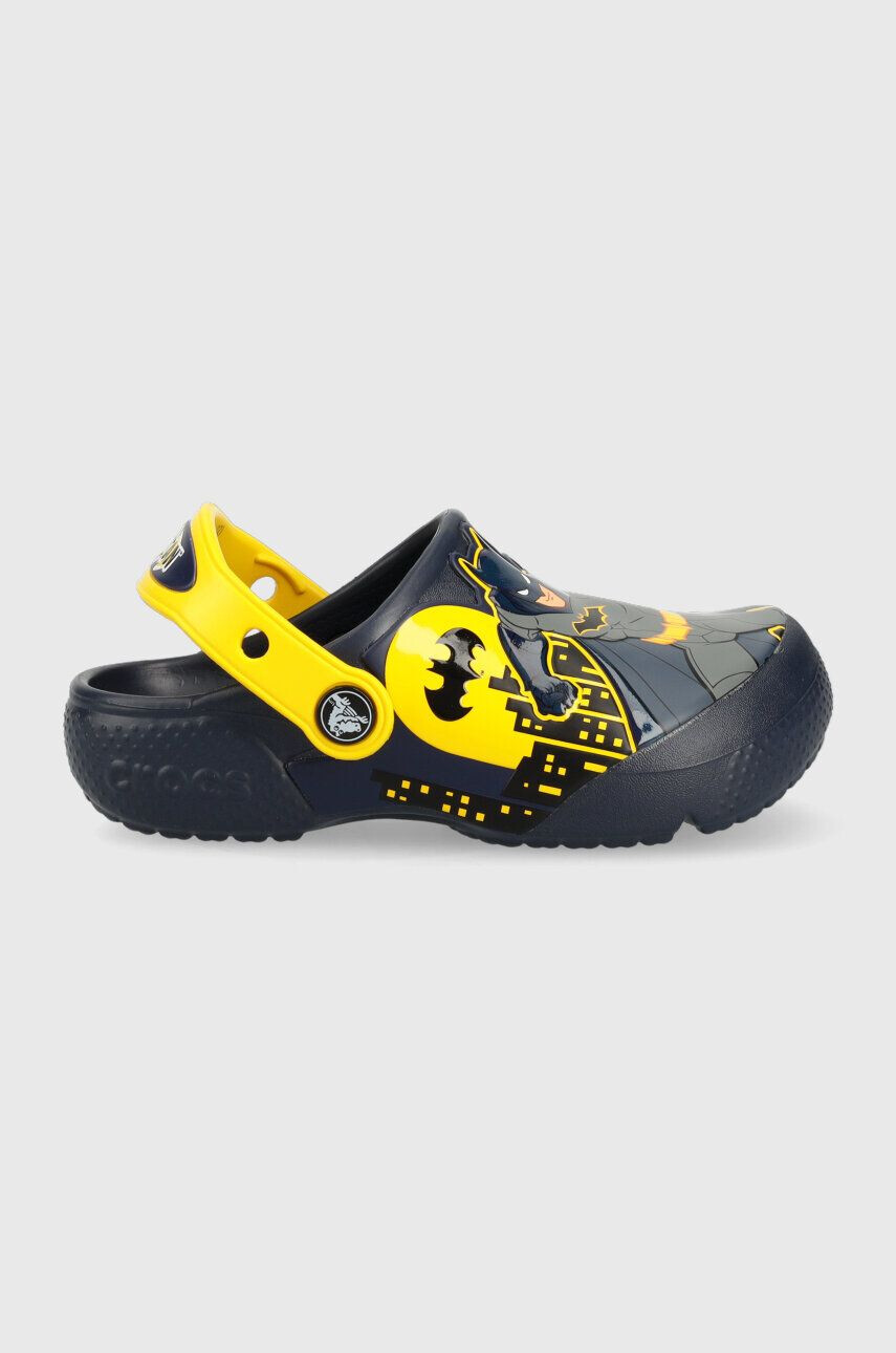 Crocs slapi copii FL BATMAN PATCH culoarea albastru marin - Pled.ro