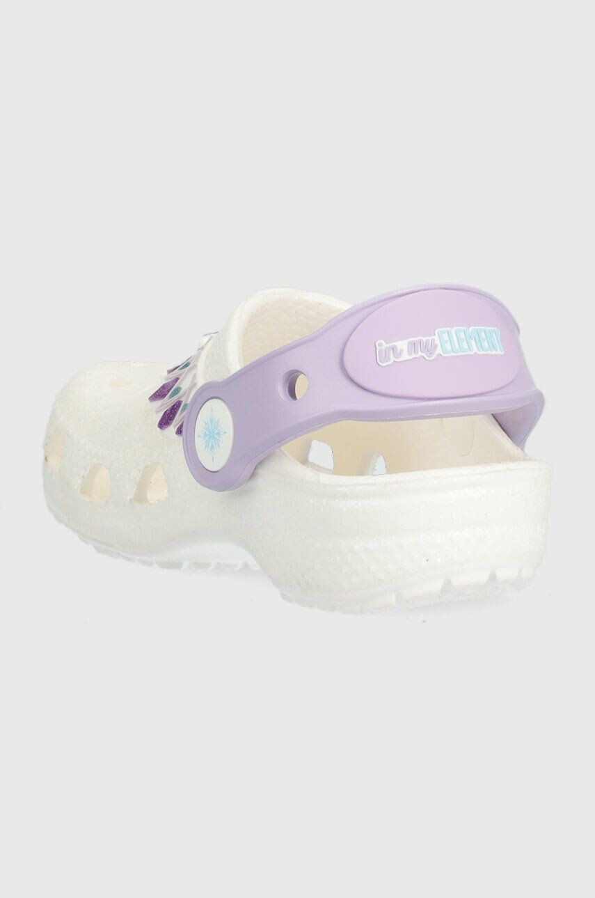 Crocs slapi copii Frozen culoarea alb - Pled.ro