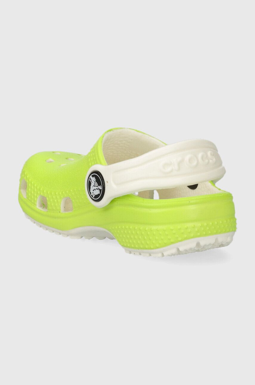 Crocs slapi copii GLOW IN THE DARK culoarea verde - Pled.ro