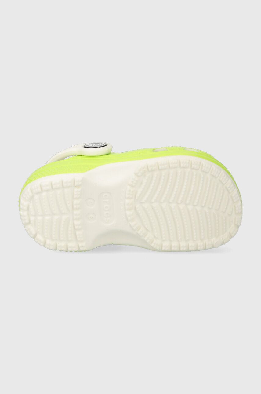 Crocs slapi copii GLOW IN THE DARK culoarea verde - Pled.ro