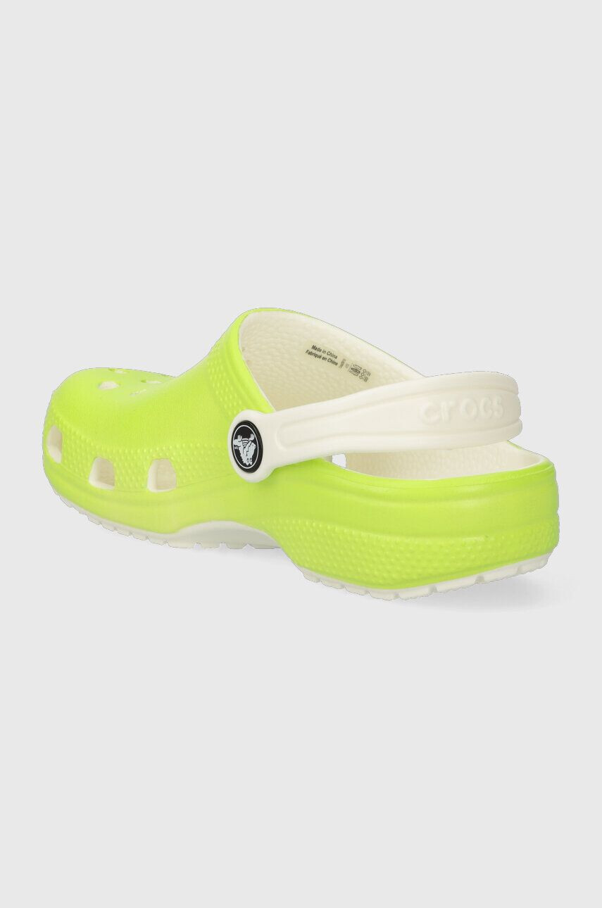 Crocs slapi copii Glow In The Dark culoarea verde - Pled.ro