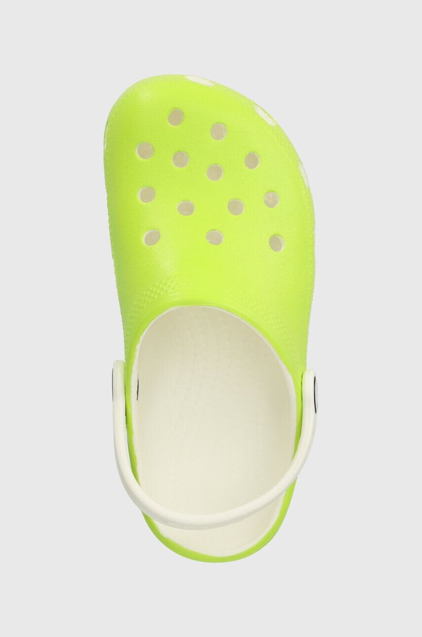 Crocs slapi copii Glow In The Dark culoarea verde - Pled.ro