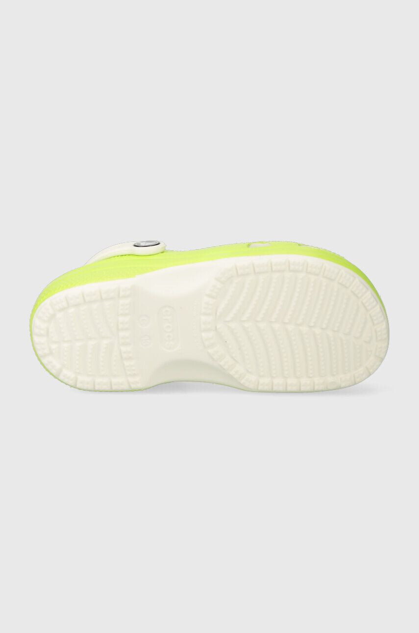 Crocs slapi copii Glow In The Dark culoarea verde - Pled.ro