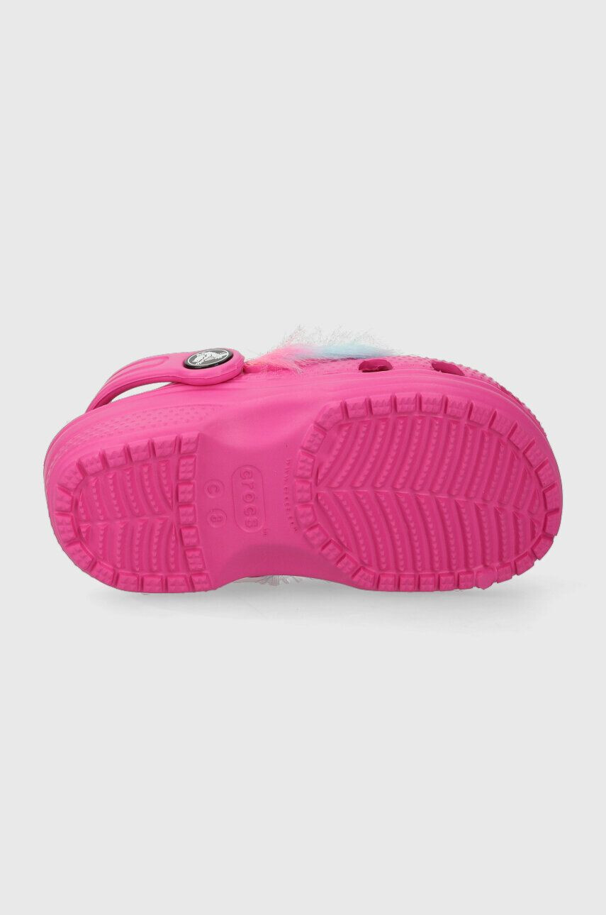 Crocs slapi copii I AM UNICORN culoarea roz - Pled.ro