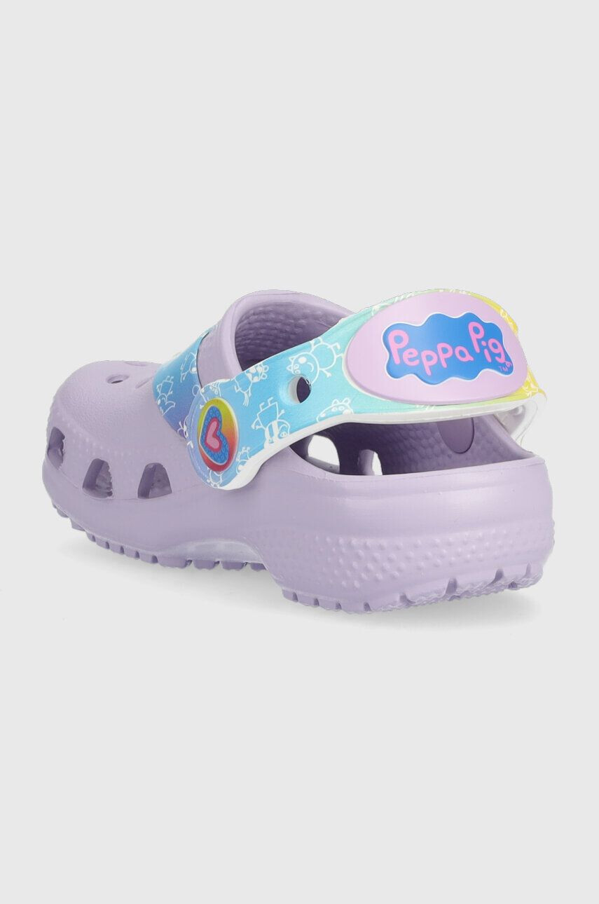 Crocs slapi copii Pepppa Pig culoarea violet - Pled.ro