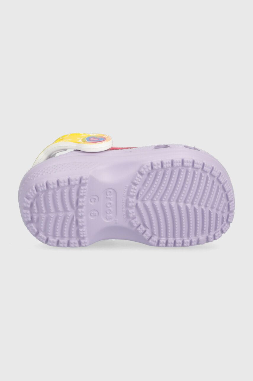 Crocs slapi copii Pepppa Pig culoarea violet - Pled.ro