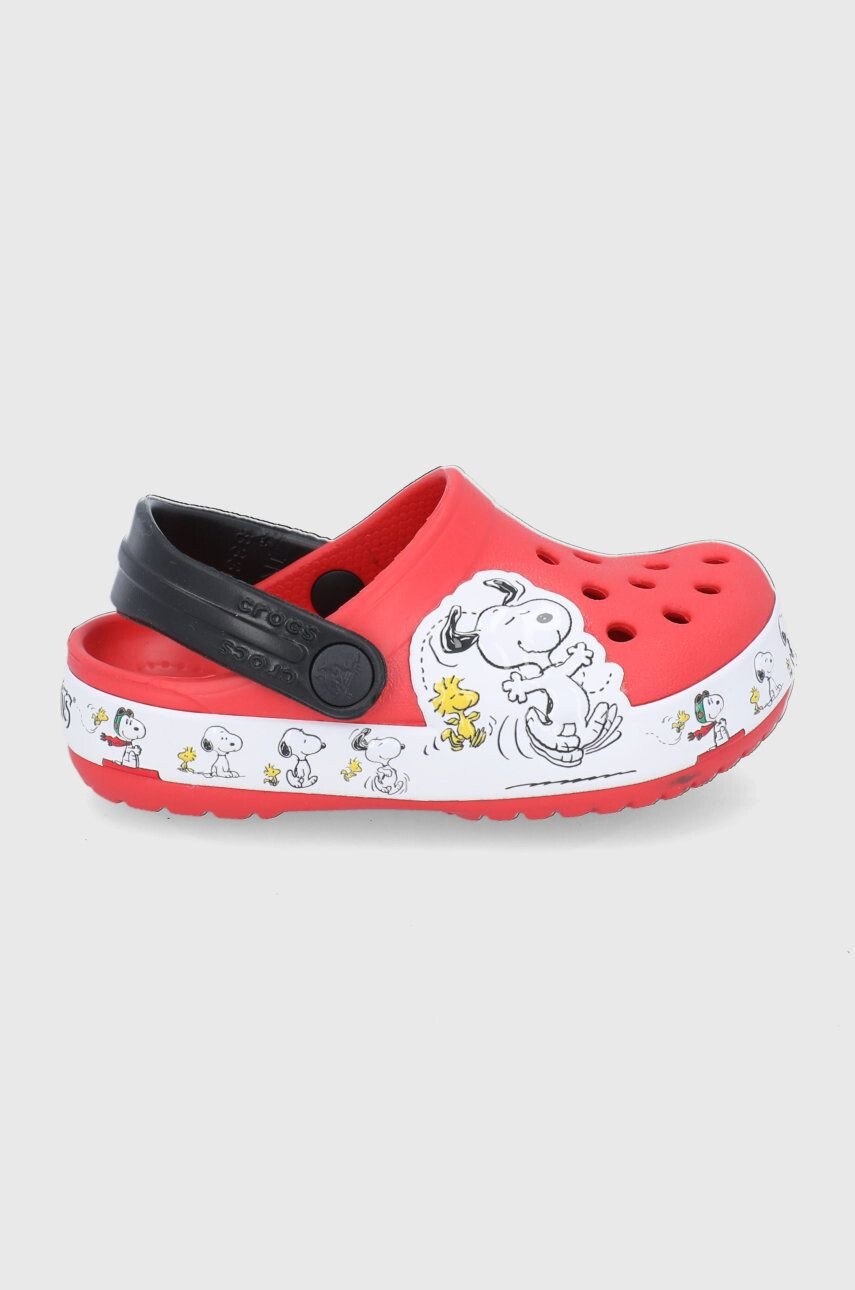 Crocs Șlapi copii culoarea rosu - Pled.ro