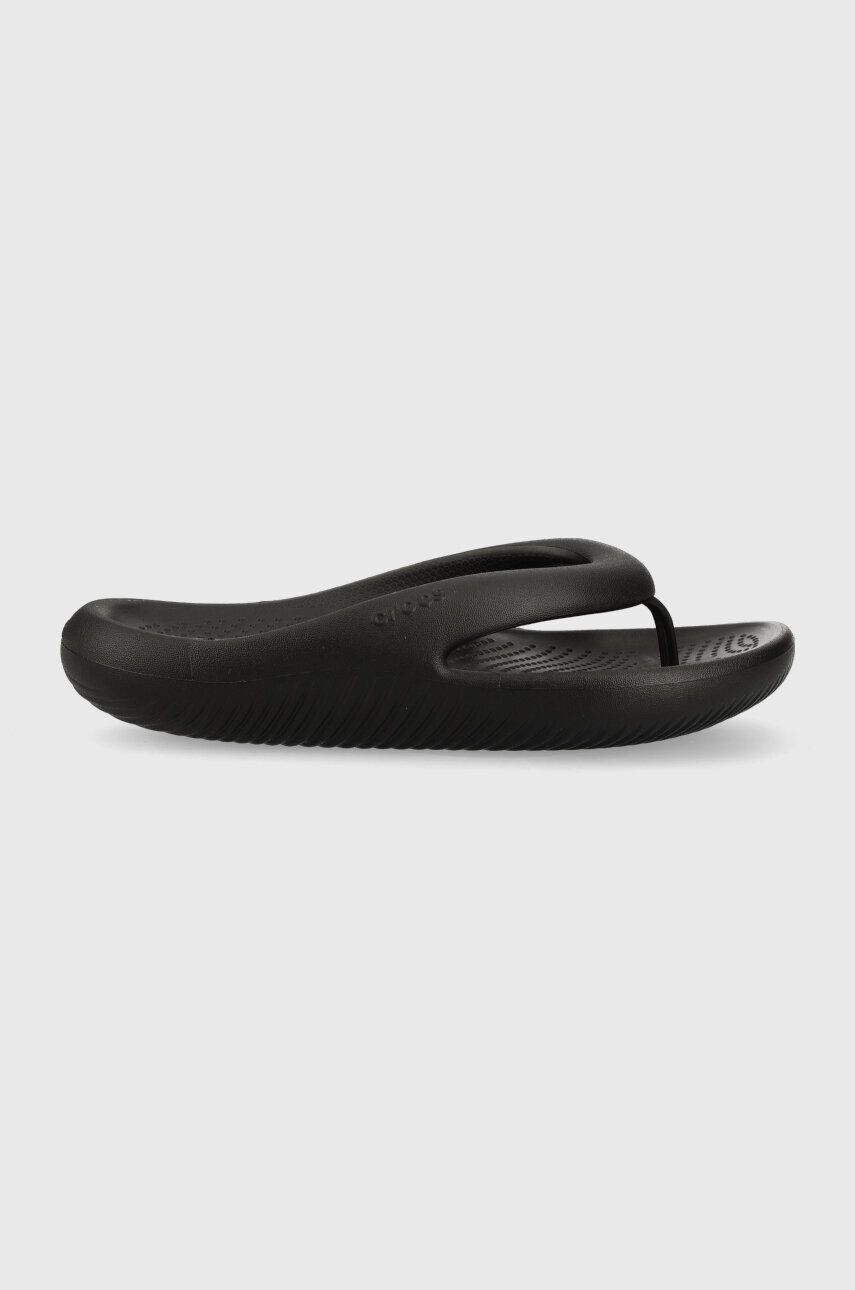 Crocs slapi Mellow Slide femei culoarea negru cu toc plat 208437 - Pled.ro